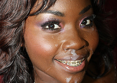 Stunning ebony teen Osa Lovely goes white at a dirty gloryhole